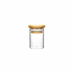 1OZ GLASS JARS WITH WOOD LID