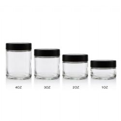 Straight Sided Clear Glass Jars