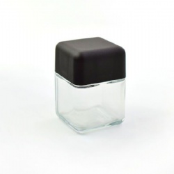 SQUARE CLEAR CHILD RESISTANT GLASS JARS