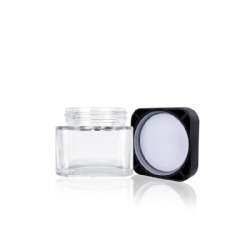 SQUARE CLEAR CHILD RESISTANT GLASS JARS