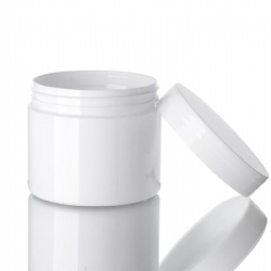 STRAIGHT SIDED WHITE PLASTIC JARS