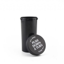 OPAQUE BLACK PUSH TURN VIALS